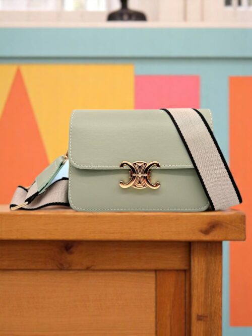 Kadın Tokalı Omuz Ve Çapraz Askıl Mint Yeşil Çanta