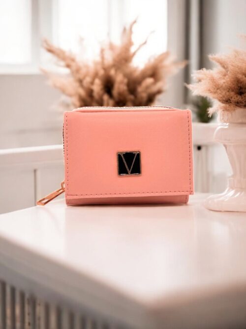 Pudra Fermuarlı Mıknatıslı Mini Kadın Cüzdan