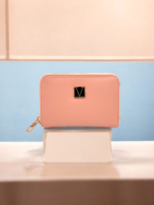 Pudra Fermuarlı Şık Kadın Cüzdan Kartlık