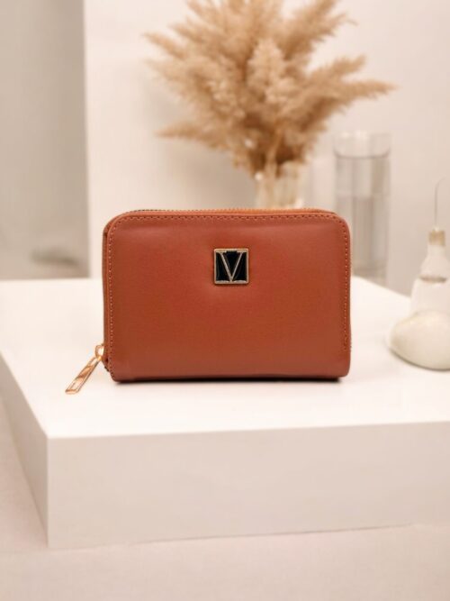 Taba Fermuarlı Şık Kadın Cüzdan Kartlık