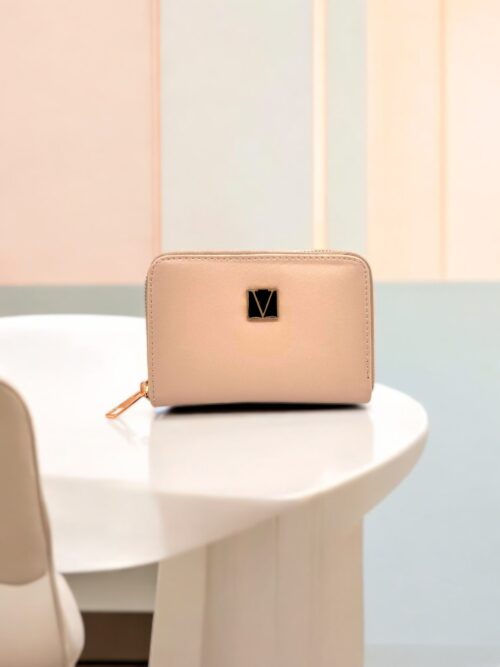 Vizon Fermuarlı Şık Kadın Cüzdan Kartlık