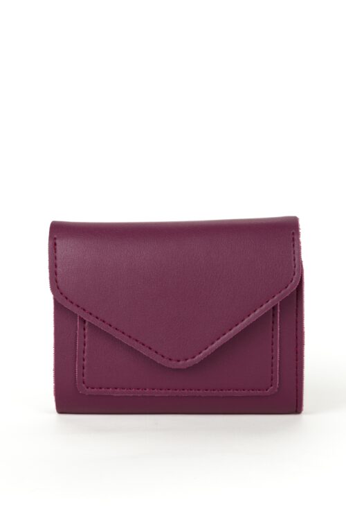 Yumuşak Derili Mini Zarf Model Mor Kadın Cüzdan