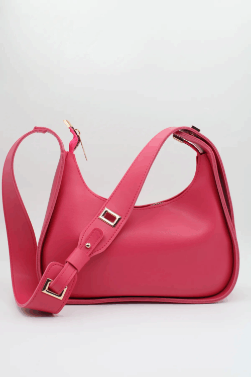 Kadın Baget Uzunluk Ayarlı 4 Kademeli Fuşya Omuz Çantası