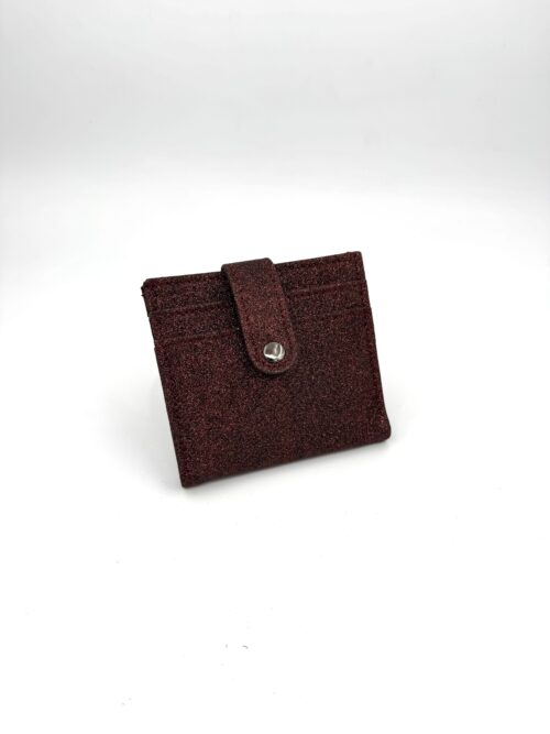 Bordo Şık Simli Kartlık Cüzdan