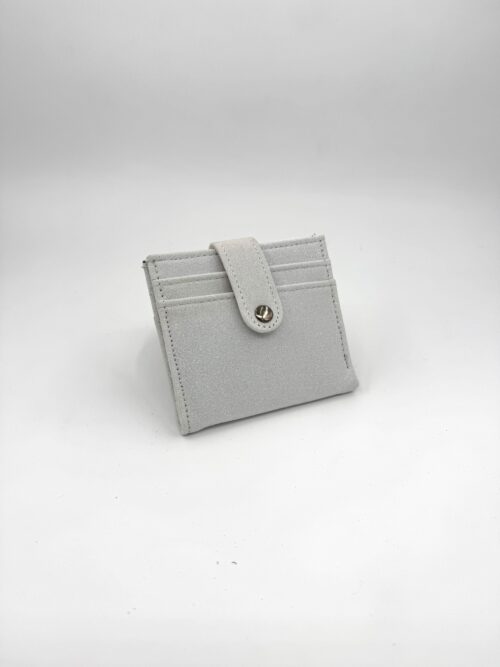 Beyaz Şık Simli Kartlık Cüzdan