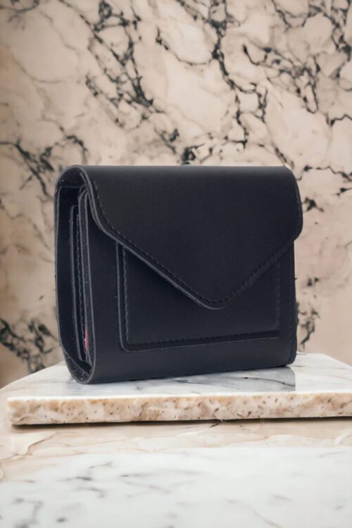 Yumuşak Derili Mini Zarf Model Siyah Kadın Cüzdan