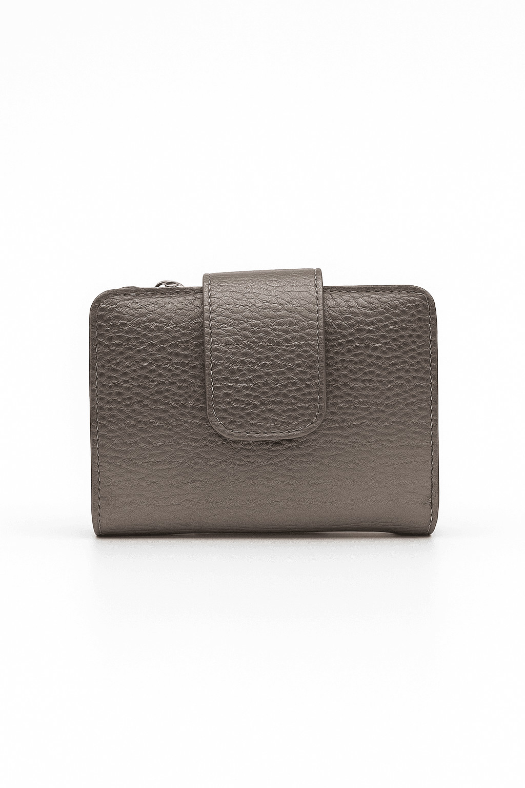 Kadın Fermuarlı Kartlıklı Cüzdan - Deri Görünümlü, Bozuk Para Gözlü