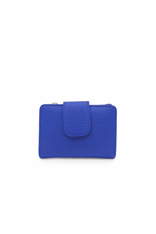 Kadın Fermuarlı Kartlıklı Cüzdan - Deri Görünümlü, Bozuk Para Gözlü