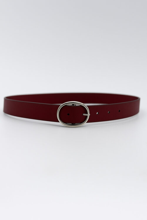 Kadın Oval Tokalı Siyah Kemer – Şık Günlük ve Jean Uyumlu Deri Görünümlü Kemer